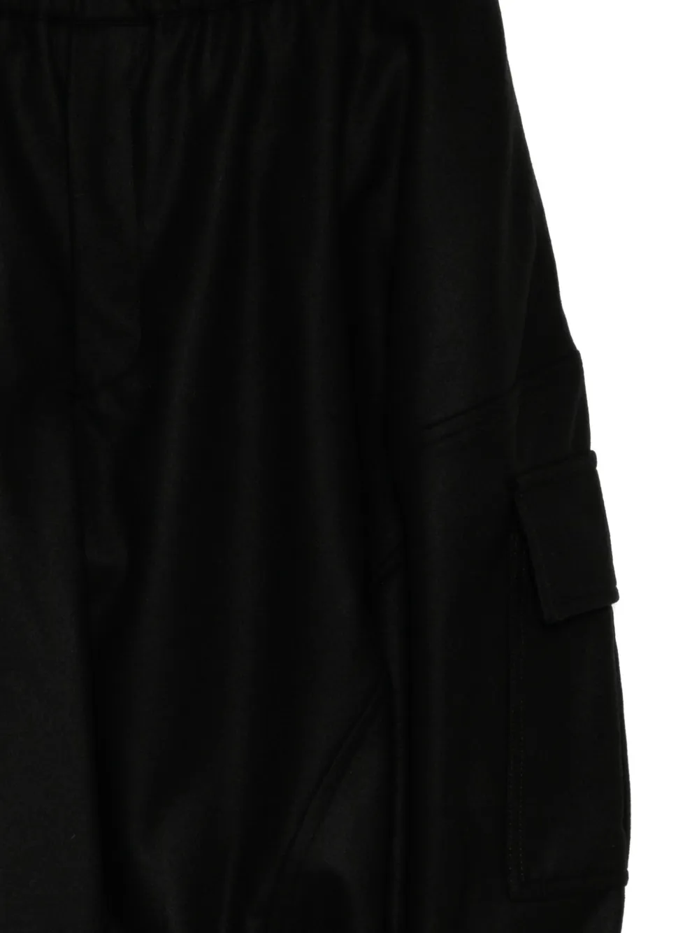 Black Comme Des Garçons Asymmetric Pocket Skirt In Black
