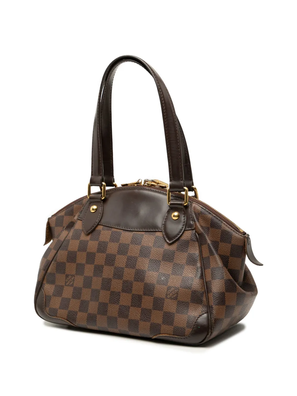 Pre-owned Louis Vuitton 2010 Damier Ebene Verona Pm Satchel In Brown