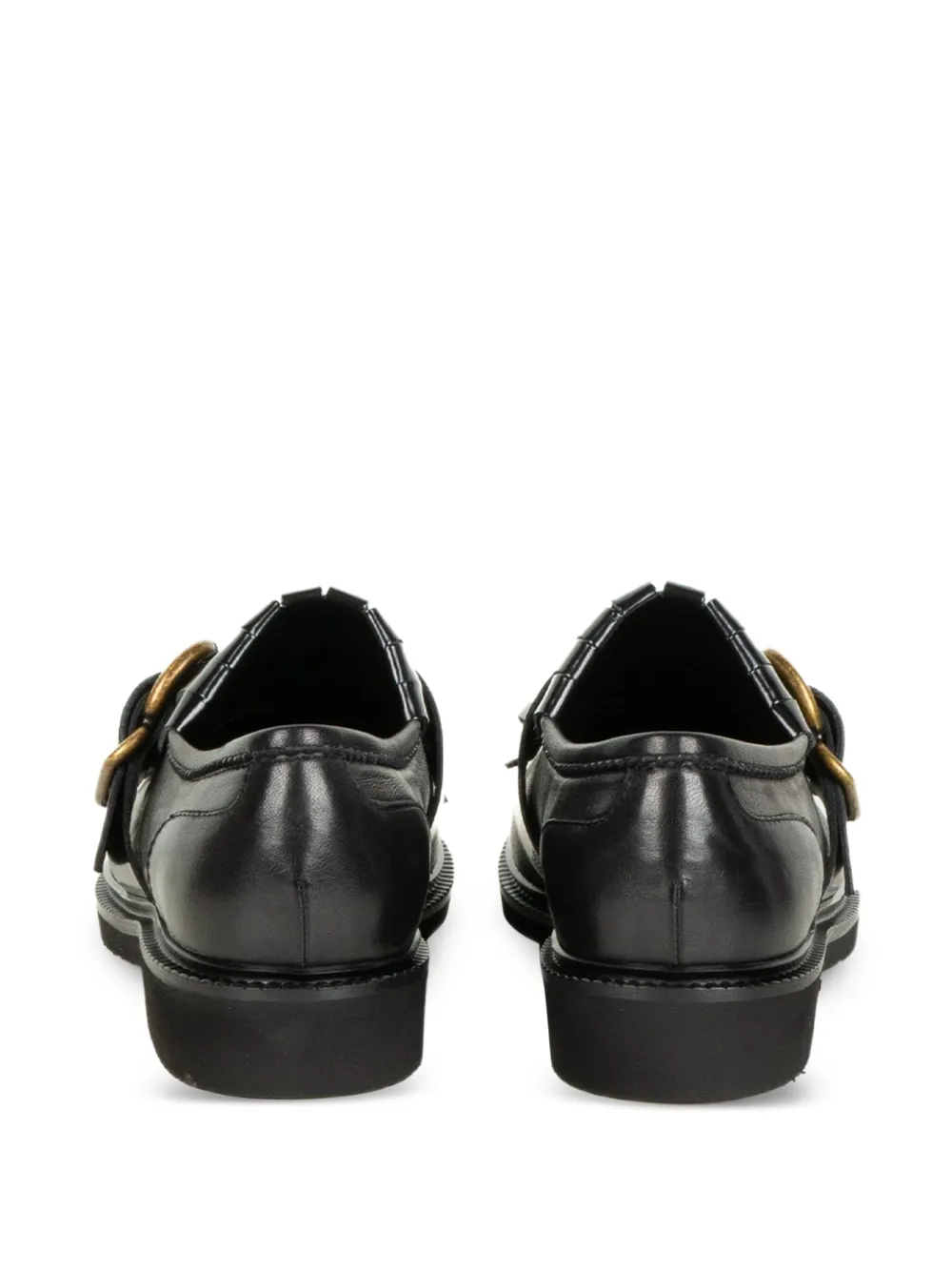 Viola Ricci Loafers met gesp en franje Zwart