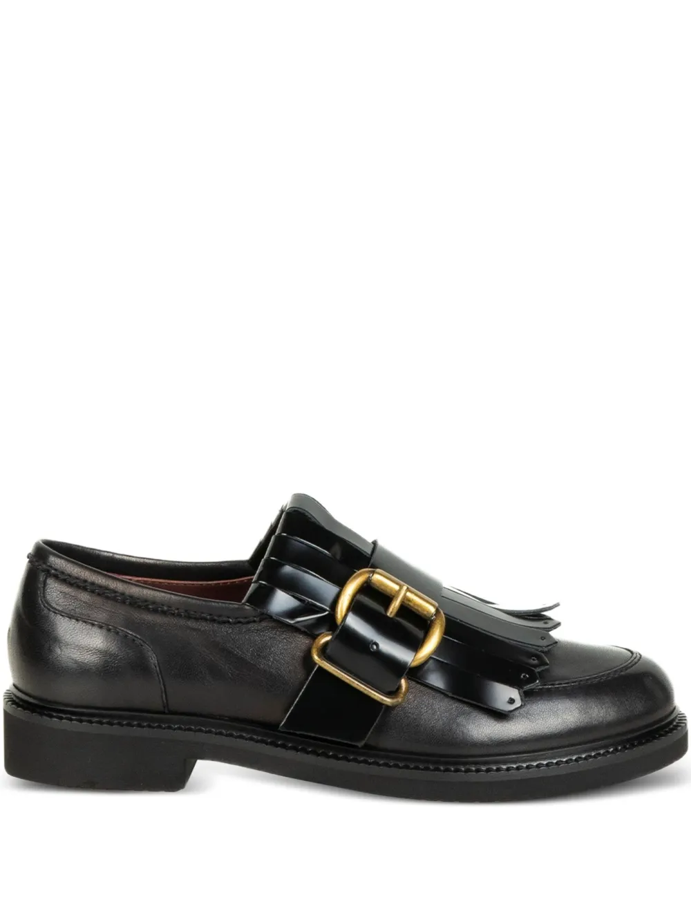 Viola Ricci mocasines con hebilla y flecos | negro | Image 1