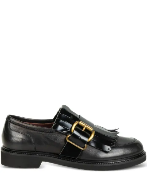 Viola Ricci fringed buckle loafers