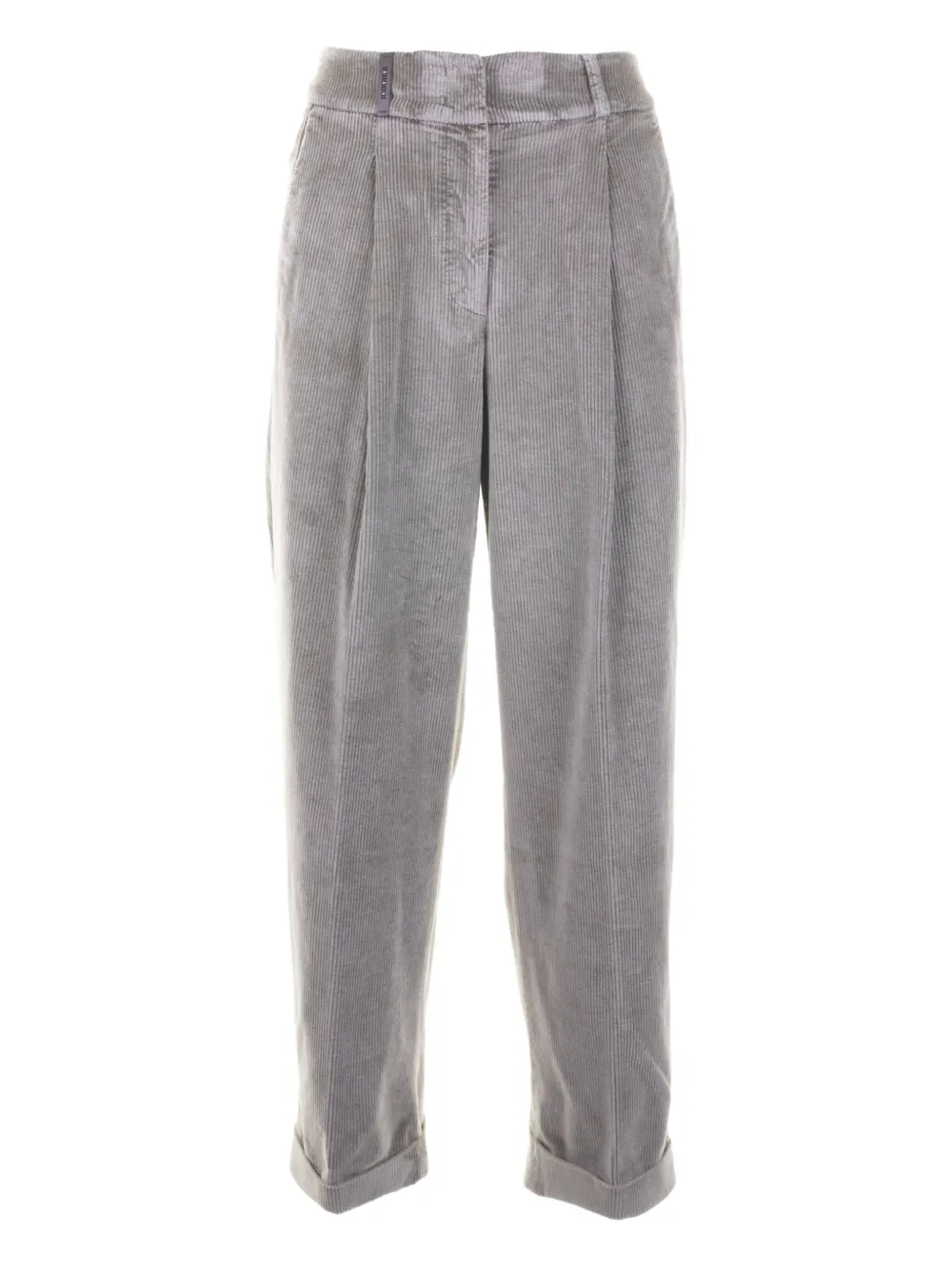 Peserico corduroy cuffed trousers - Grigio