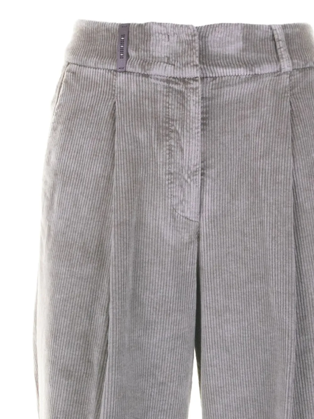 Peserico corduroy cuffed trousers - Grijs