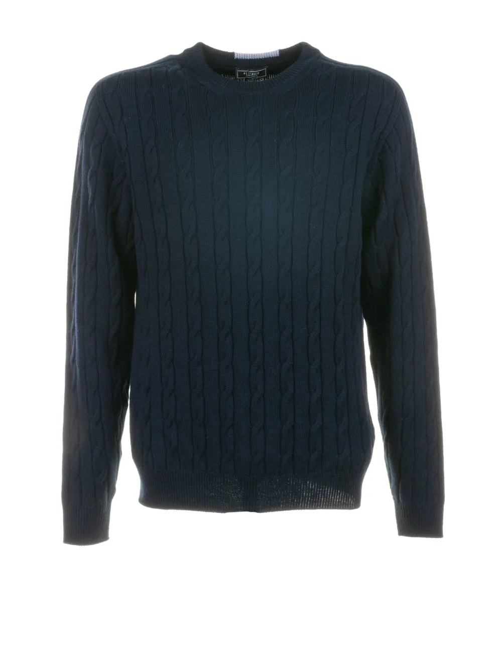 Peserico cable-knit crew-neck sweater - Blauw