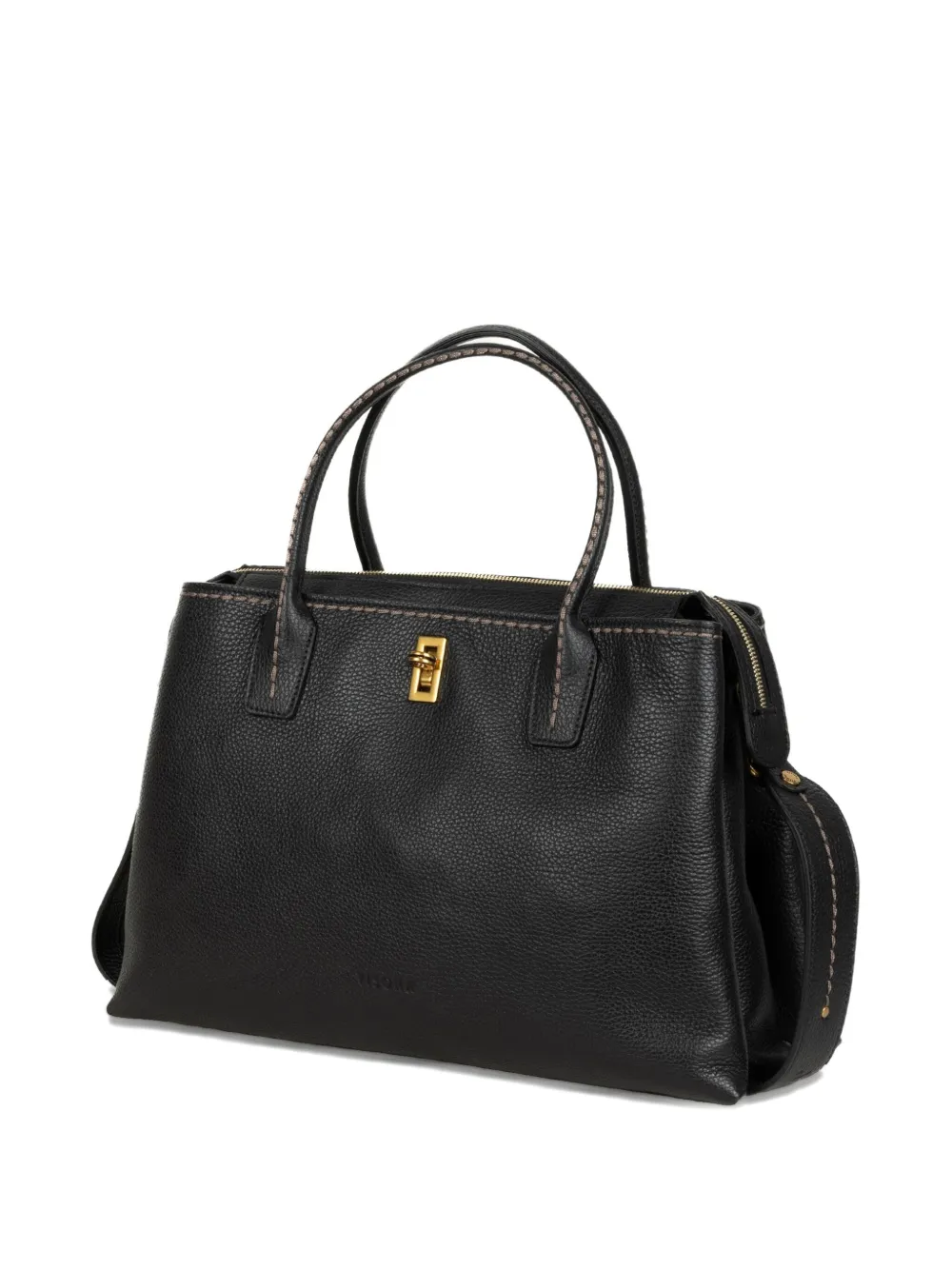 Visonà Medium Penelope Tote Bag In Black