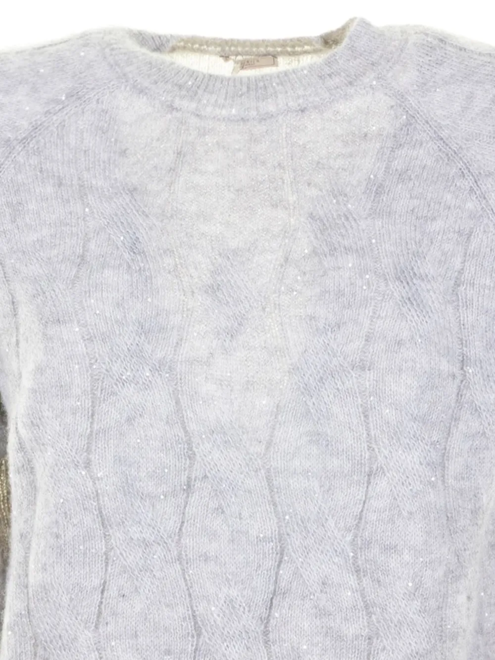 Peserico Kabelgebreide trui Grijs