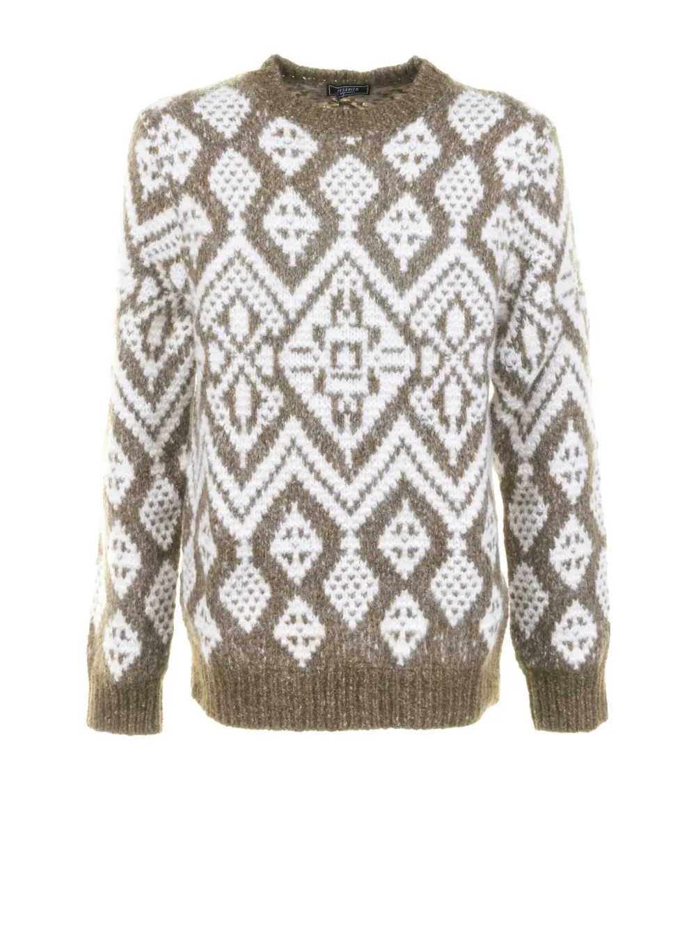 Peserico geometric-pattern sweater - Bruin