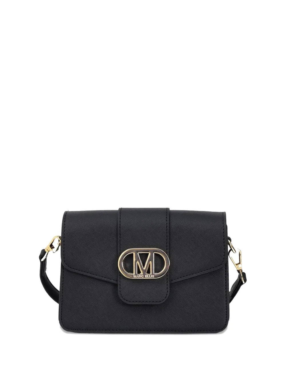 Marc Ellis Logo-plaque Crossbody Bag In Black
