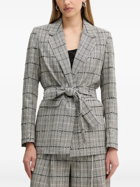 TWINSET checked belted blazer