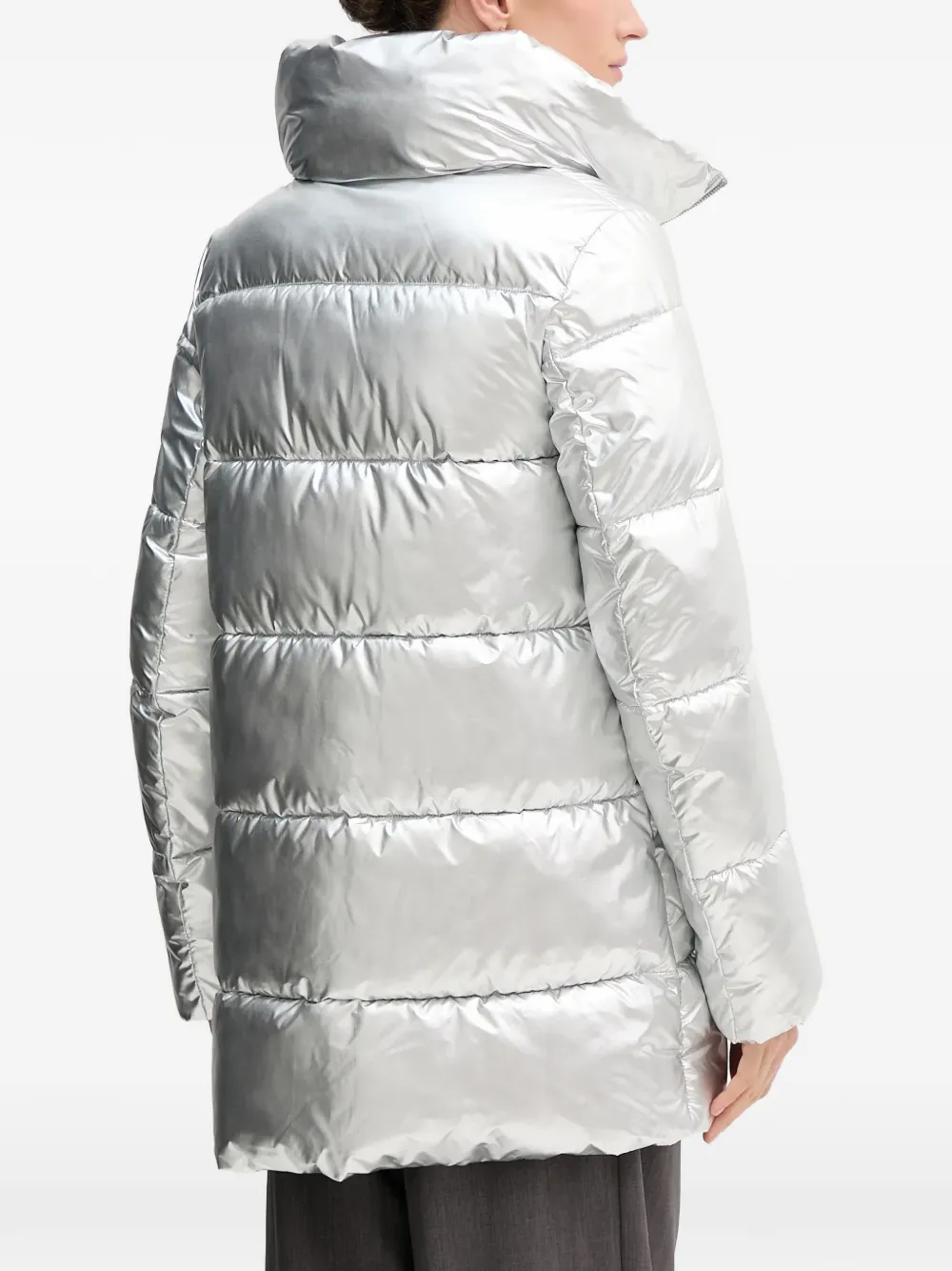  Save The Duck Gerda Padded Zip Coat - Silver 