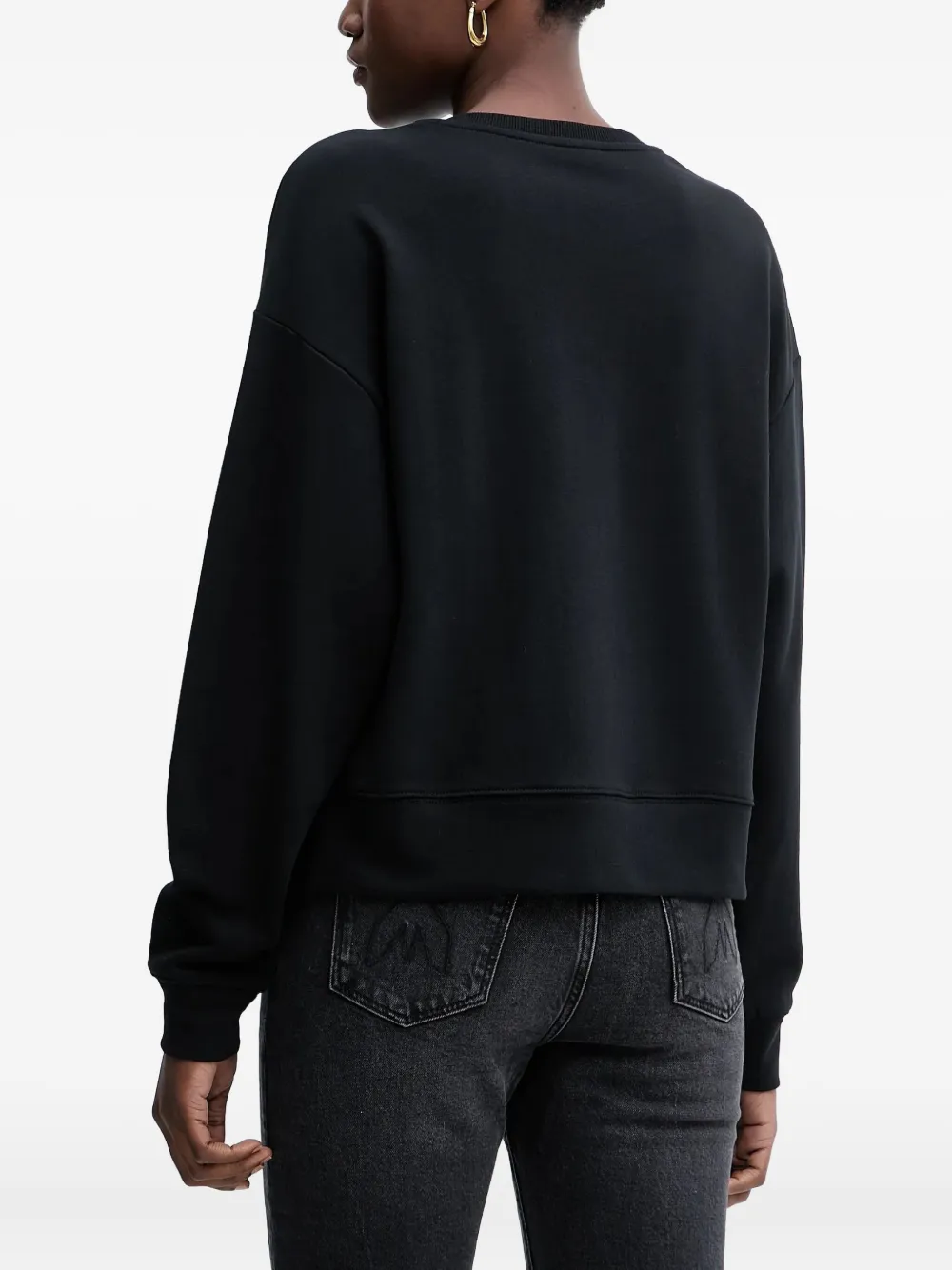 Twinset Logo-print Sweatshirt In Black