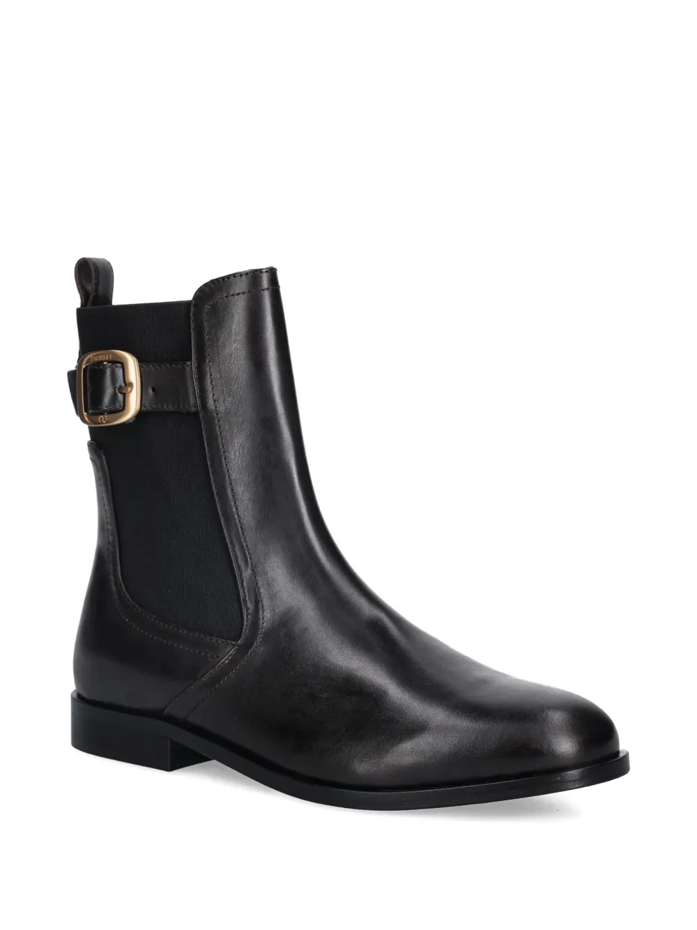 Twinset Buckle-strap Chelsea Boots In Black