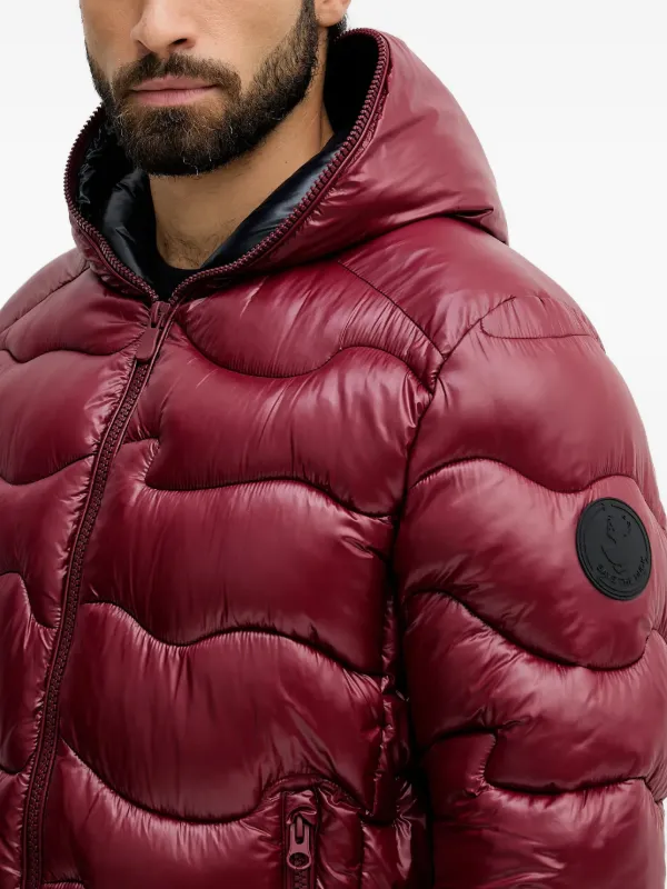 【美品】SAVE THE DUCK ダウンジャケッHOODED レッド Save The Duck Hooded Wavy Quilted Jacket | Red | FARFETCH