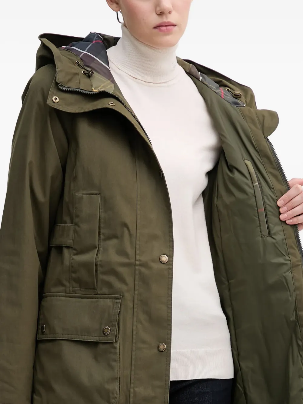 Barbour Bamburgh Hooded Jacket In Green