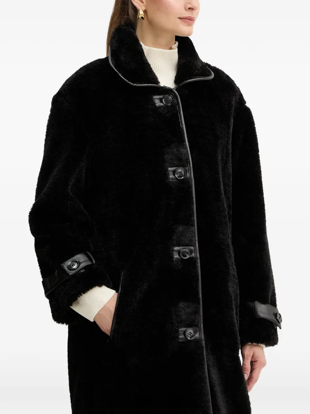 Teddy Button Cuff Coat