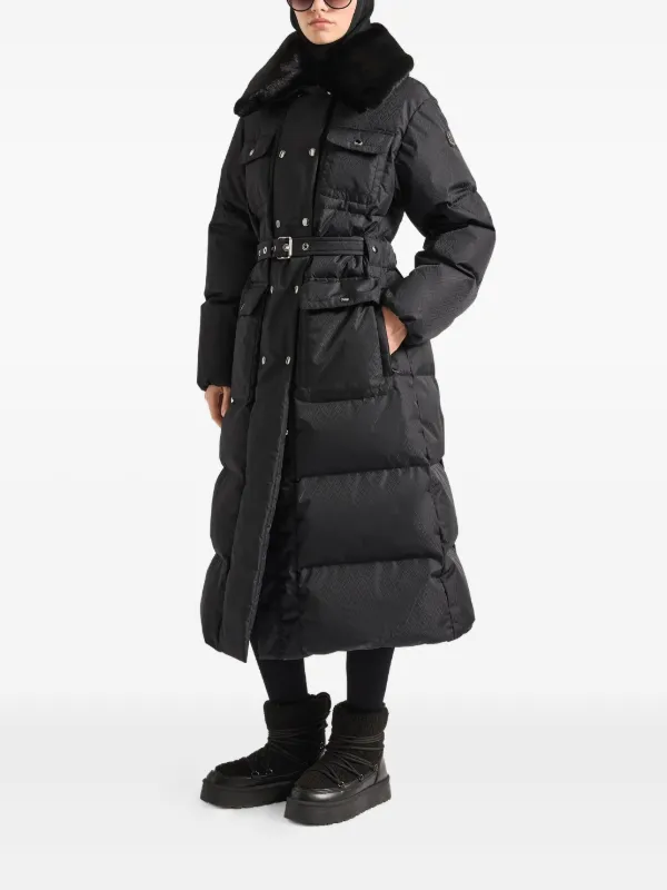 Fusalp Vlavi removable-collar Belted Coat | Black | FARFETCH RO