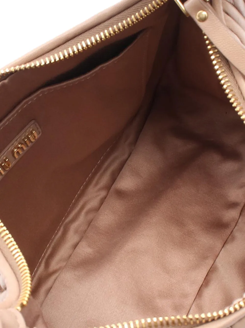 Pre-owned Miu Miu 2010-2025 Leather Wonder Hobo Bag In Pink