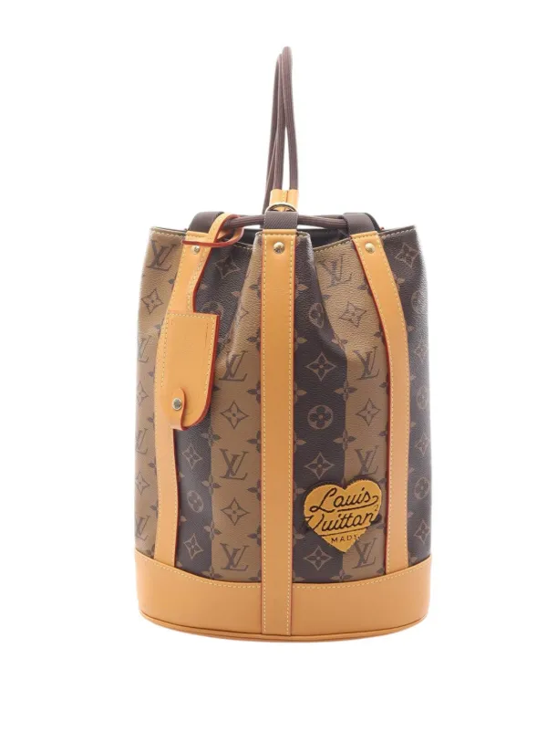 Louis Vuitton Pre-Owned 2021-2025 x Nigo Monogram Reverse Randonnee Backpack  | Brown | FARFETCH AO