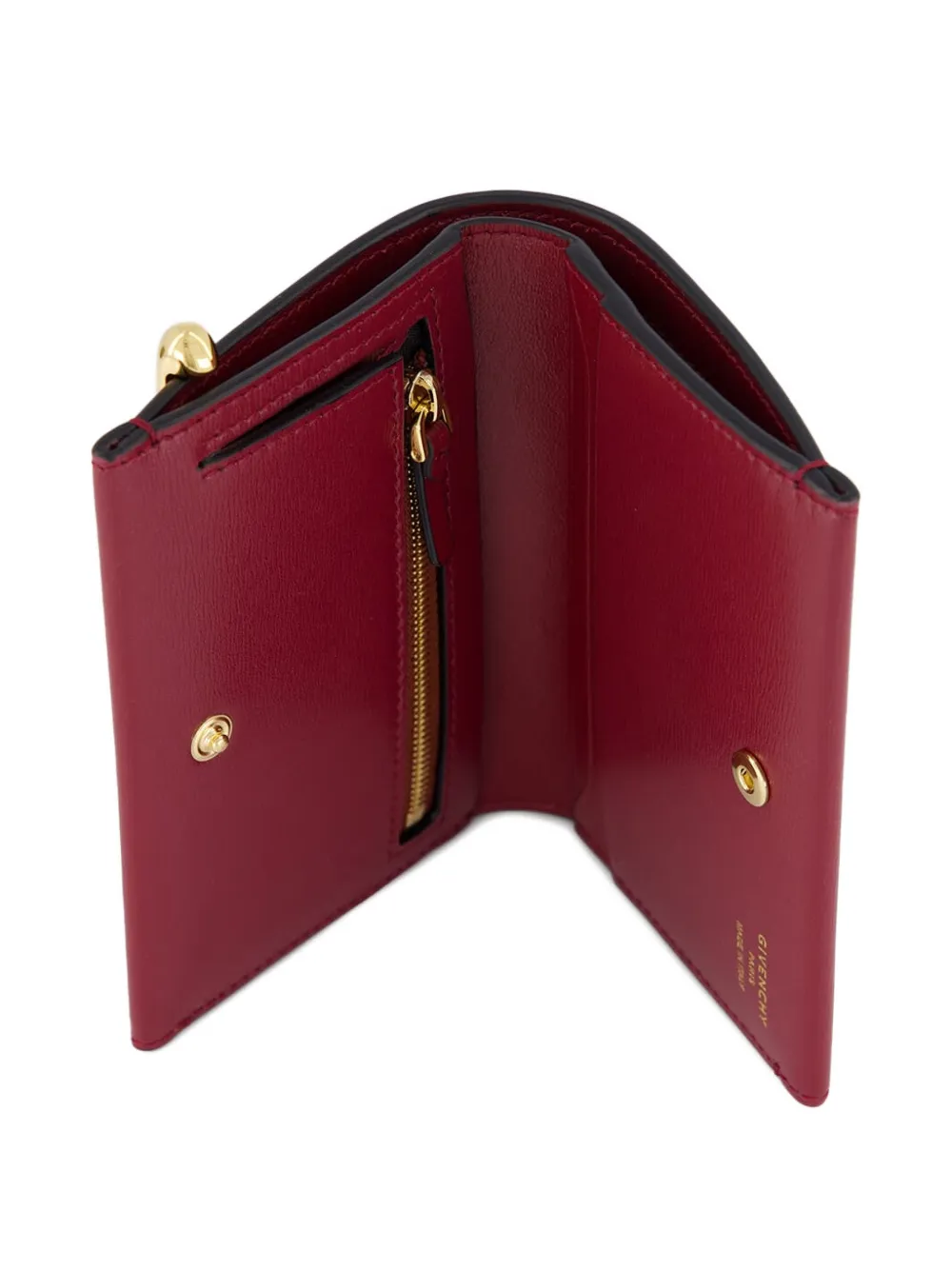 Givenchy Pinch Leather Wallet In Gold