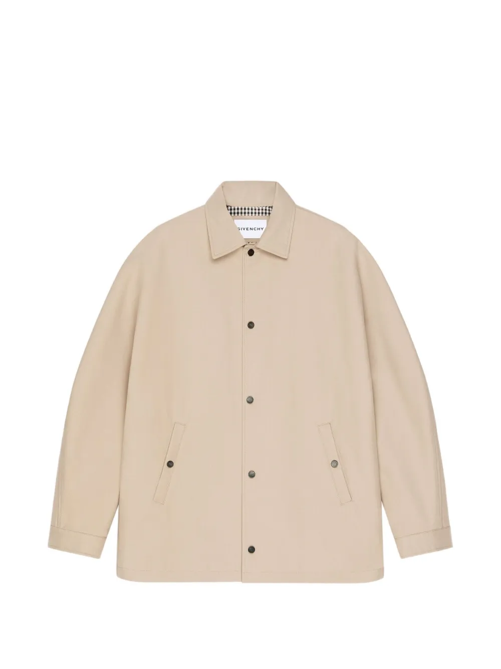 Givenchy Couture Seam katoenen jack met Pari-patch Beige