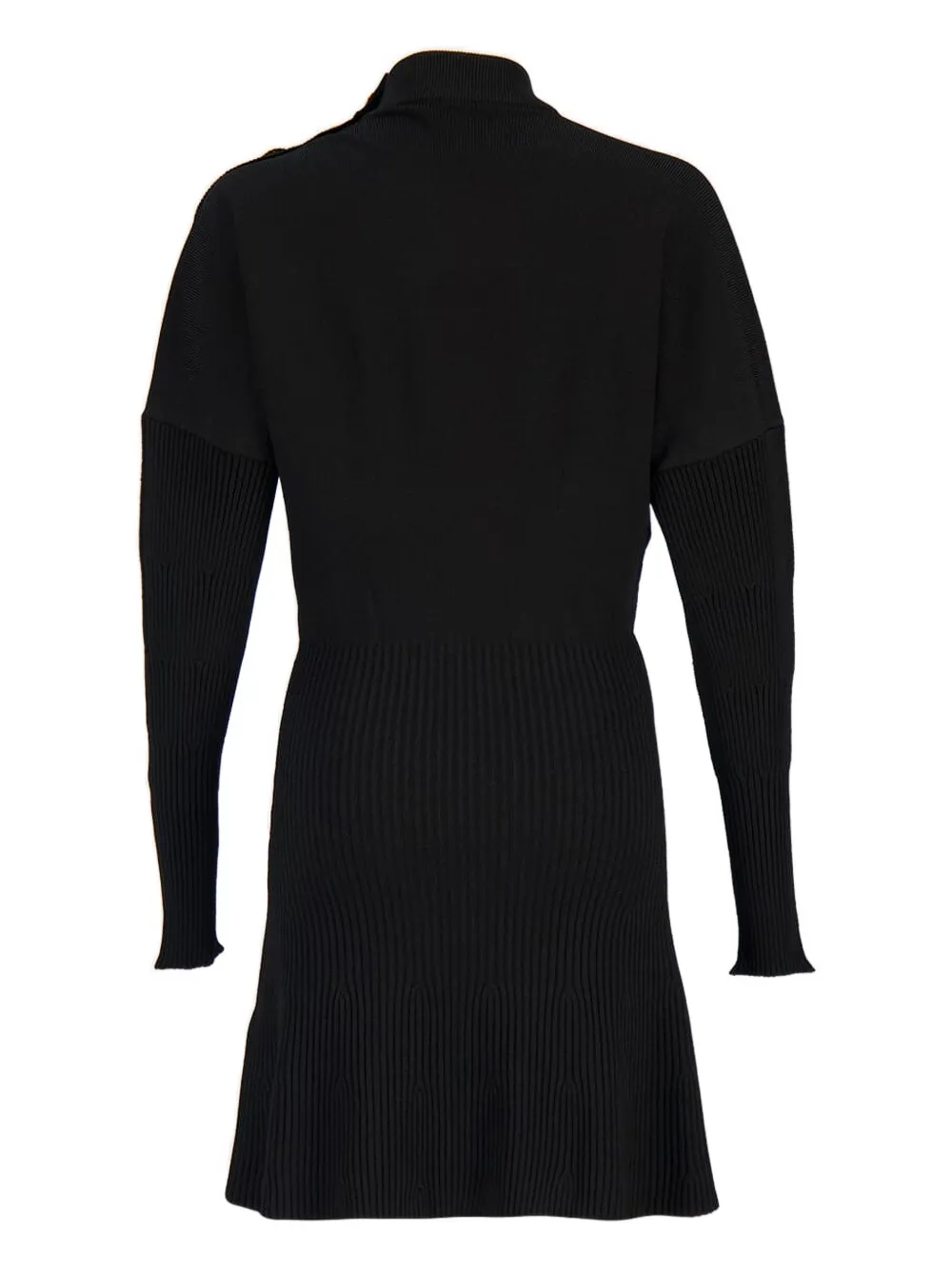 Balmain flared knitted mini dress - Zwart