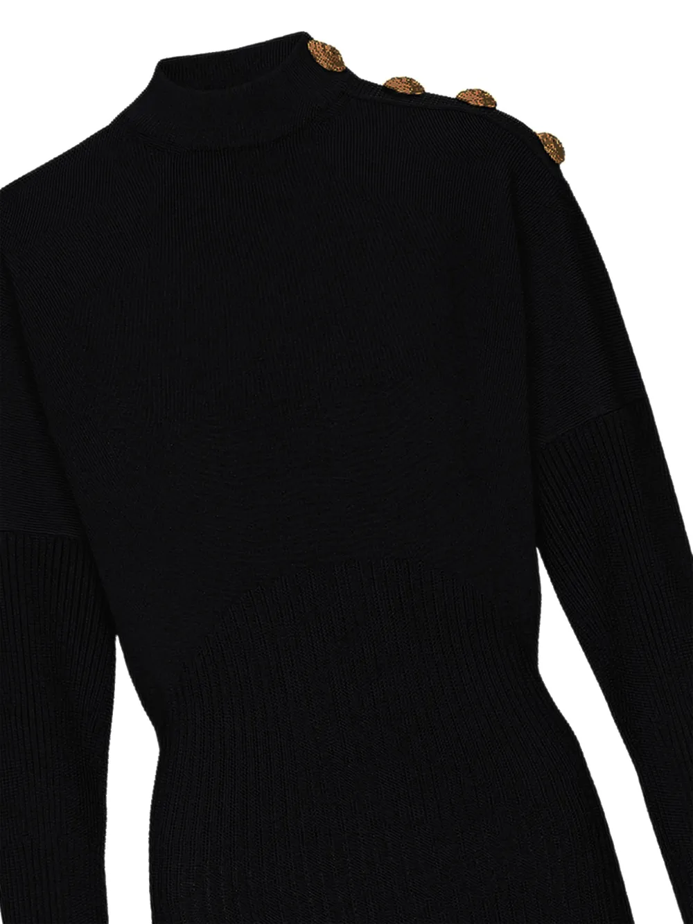 Balmain Flared mini-jurk Zwart