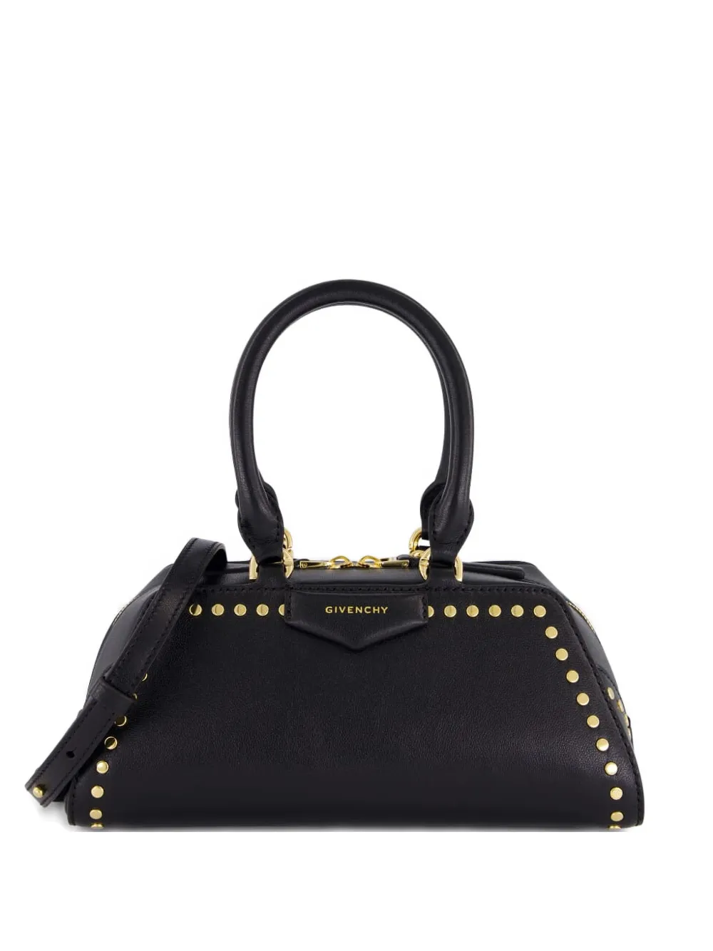 Givenchy studded top-handle leather shoulder bag - Schwarz