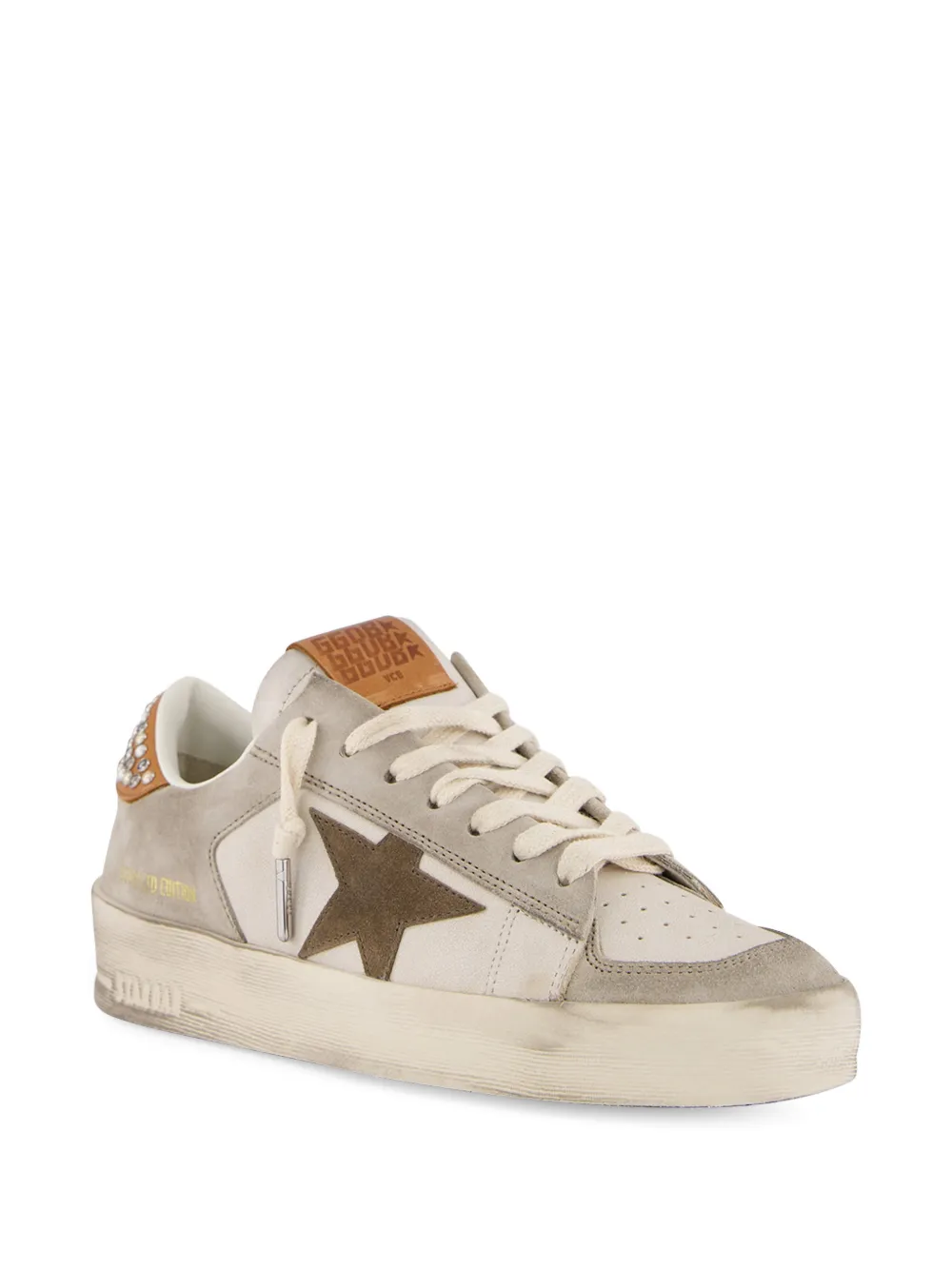 Golden Goose Leren sneakers met studs Beige