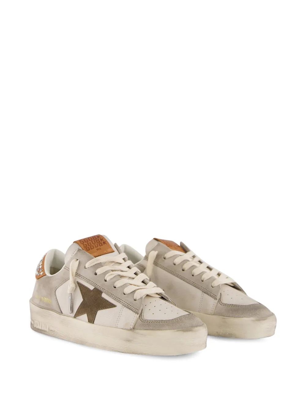 Golden Goose Leren sneakers met studs Beige