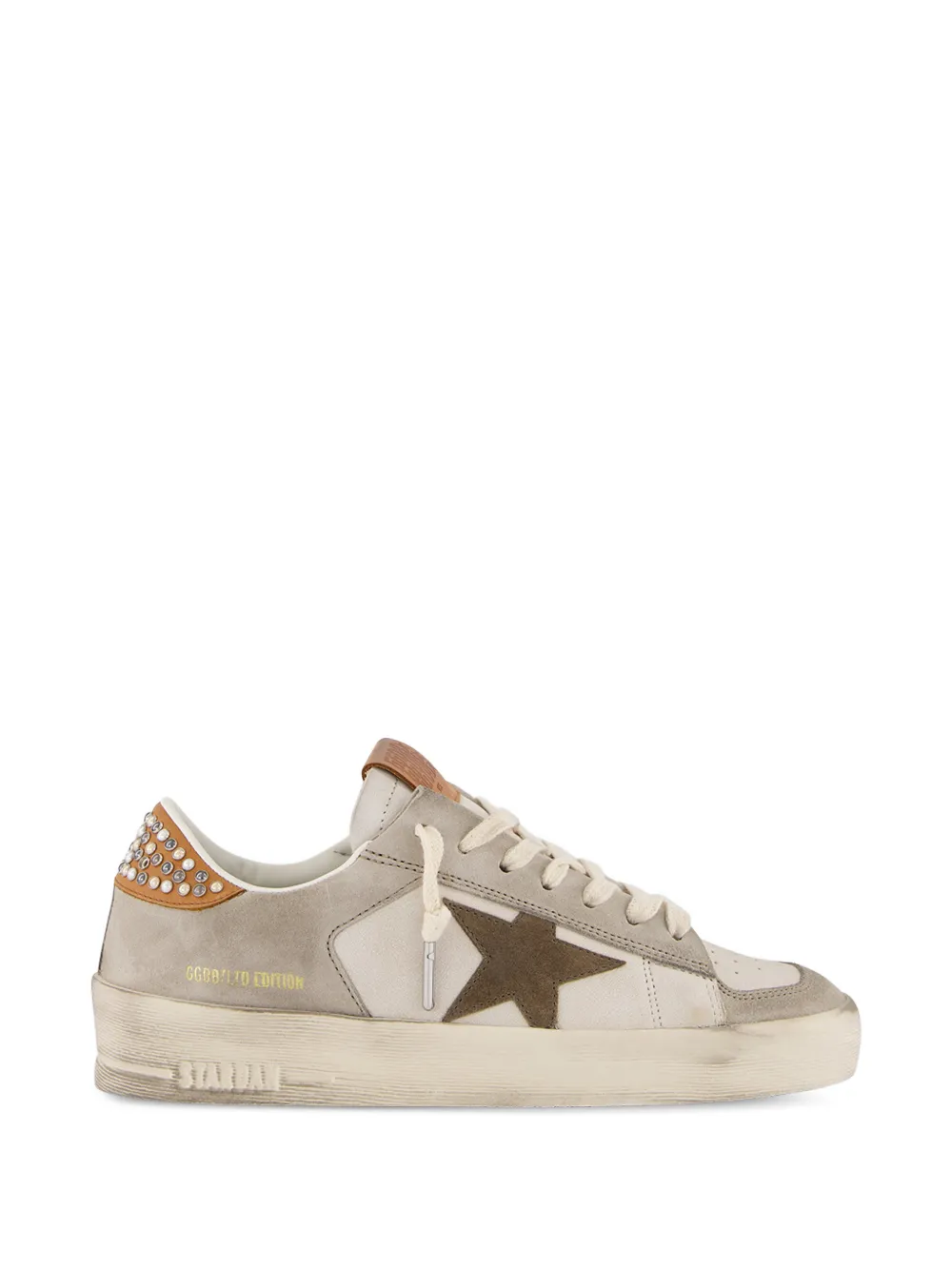 Golden Goose Sneakers mit Sternnieten - Nude