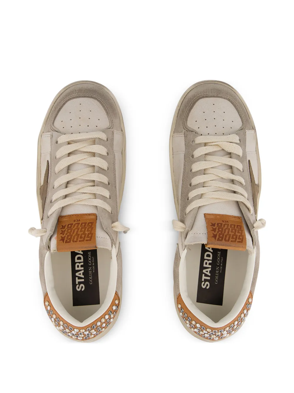 Golden Goose Leren sneakers met studs Beige