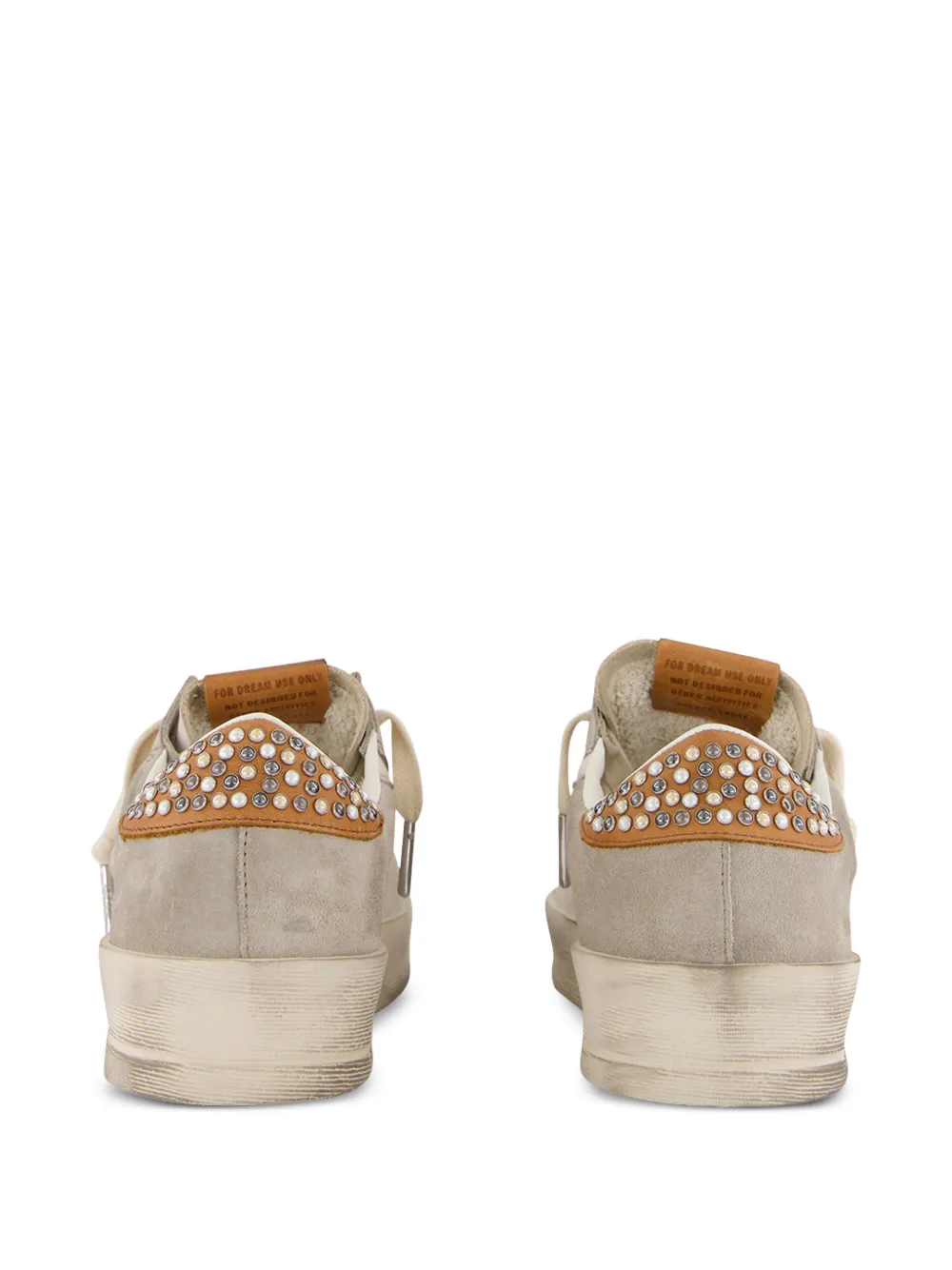 Golden Goose Leren sneakers met studs Beige
