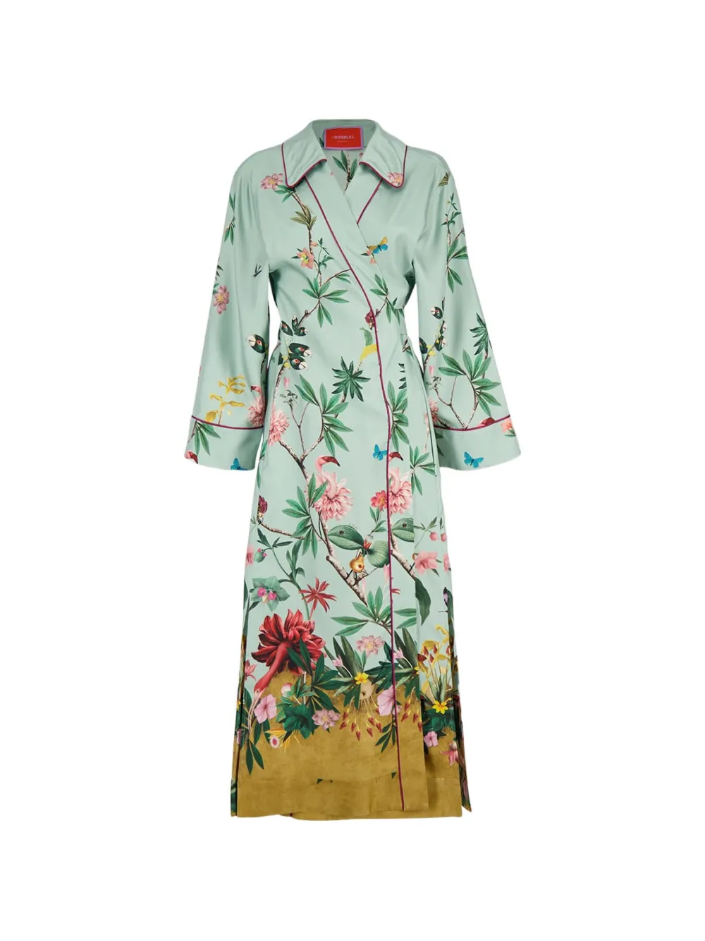 La DoubleJ Midnight floral midi dress - Blu