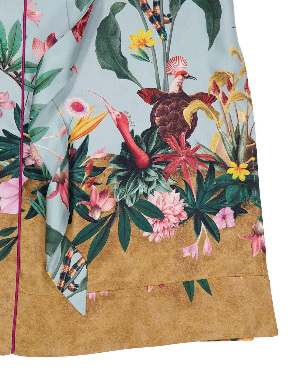 La DoubleJ Midnight midi-jurk met bloemenprint Groen