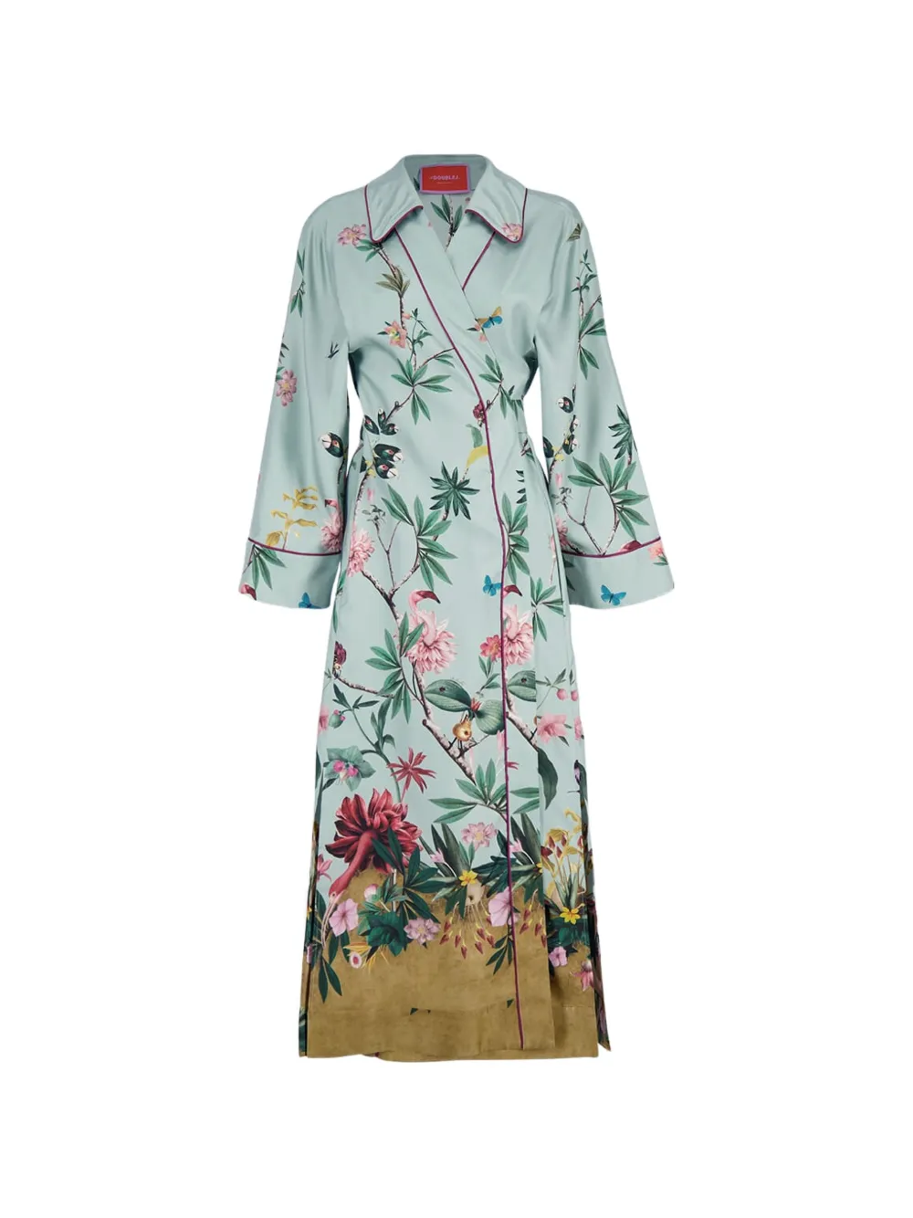 La DoubleJ Midnight floral midi dress - Blu