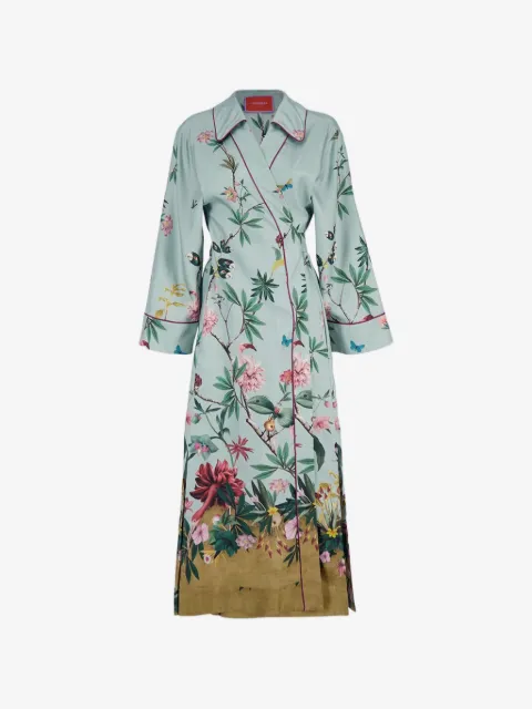 La DoubleJ Midnight floral midi dress