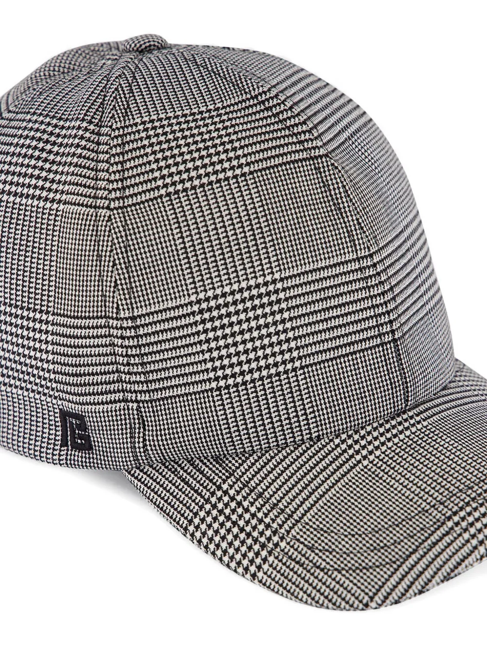  Balmain Checked Cap - White 