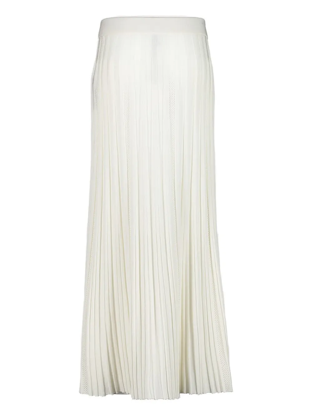Balmain pleated knitted maxi skirt - Wit