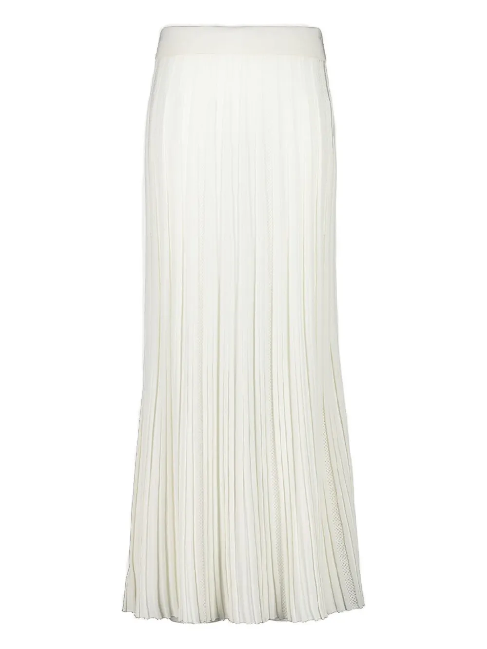 Balmain pleated knitted maxi skirt - Bianco