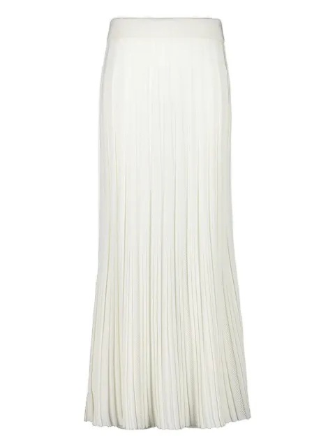 Balmain pleated knitted maxi skirt