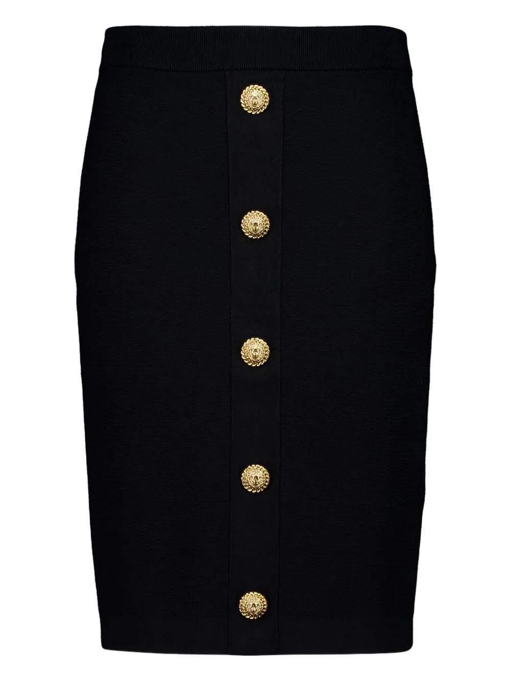 Balmain button zip midi skirt - Schwarz