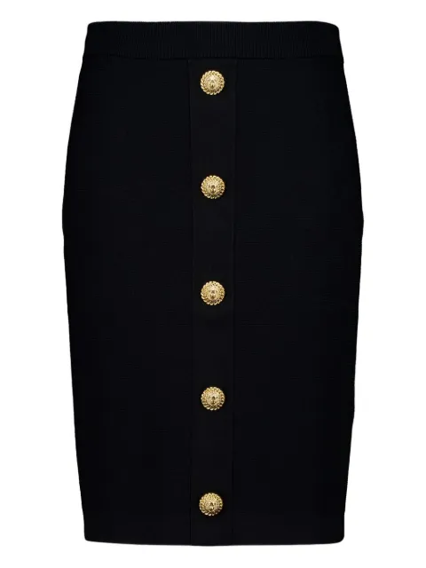 Balmain falda midi con detalle de botones