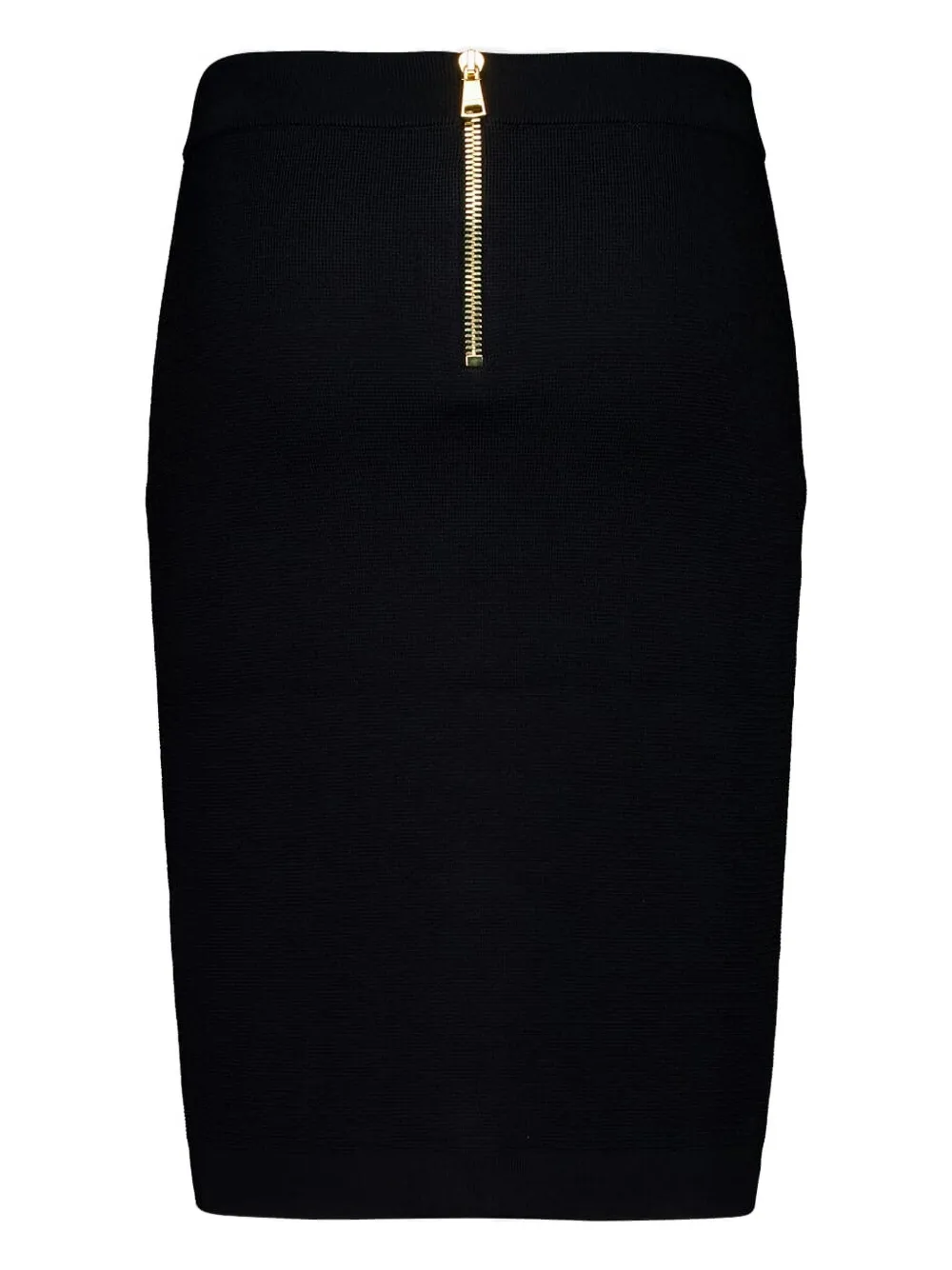 Balmain button zip midi skirt - Zwart