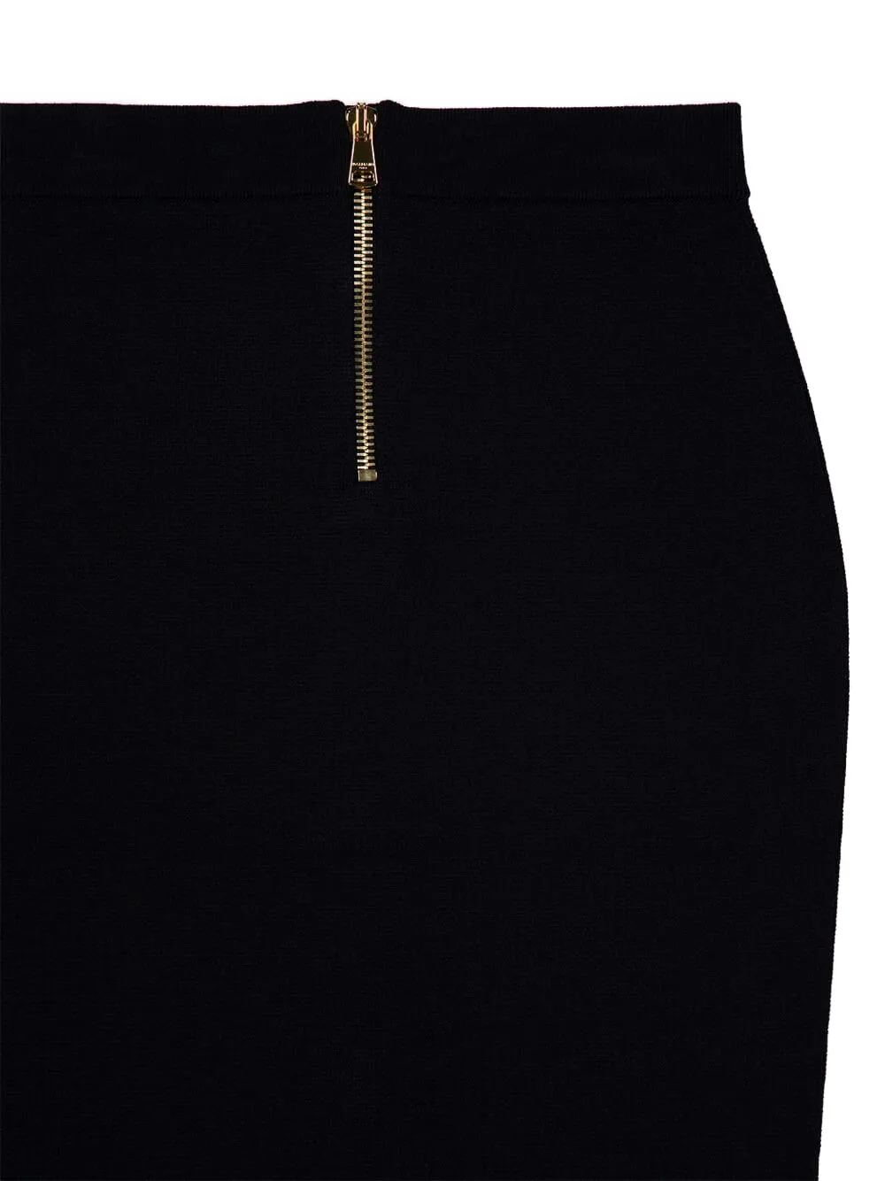 Balmain Midi-rok met knoopdetail Zwart
