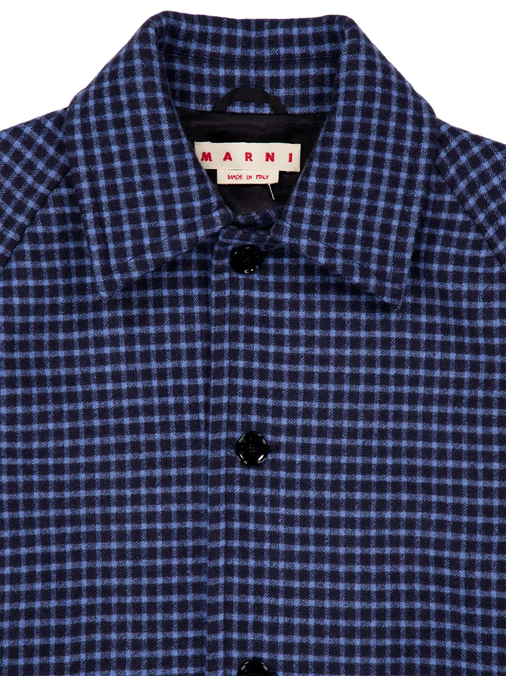  Marni Buttoned Checked Jacket - Blue 