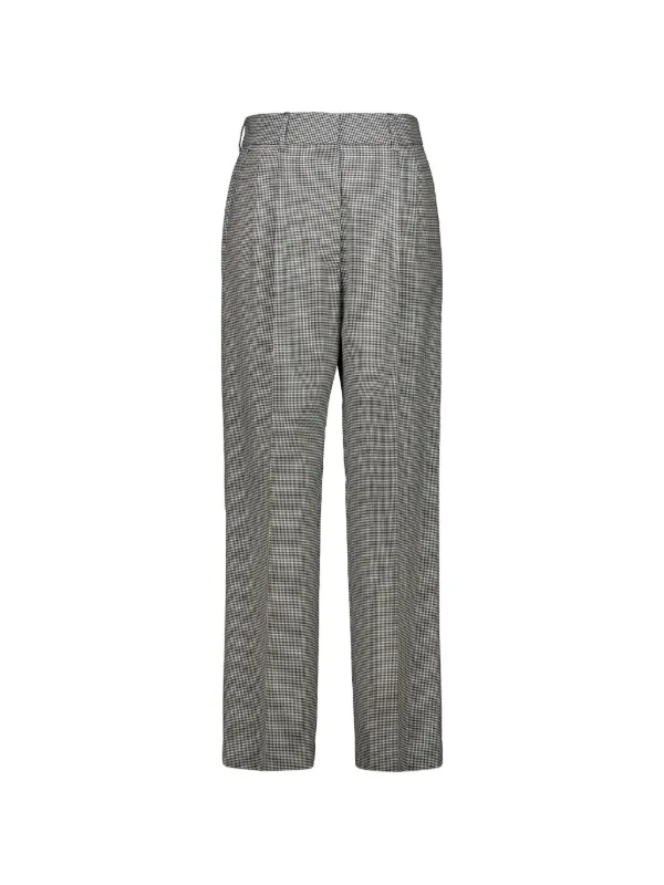 BLAZÉ Milano Houndstooth Trousers in Black