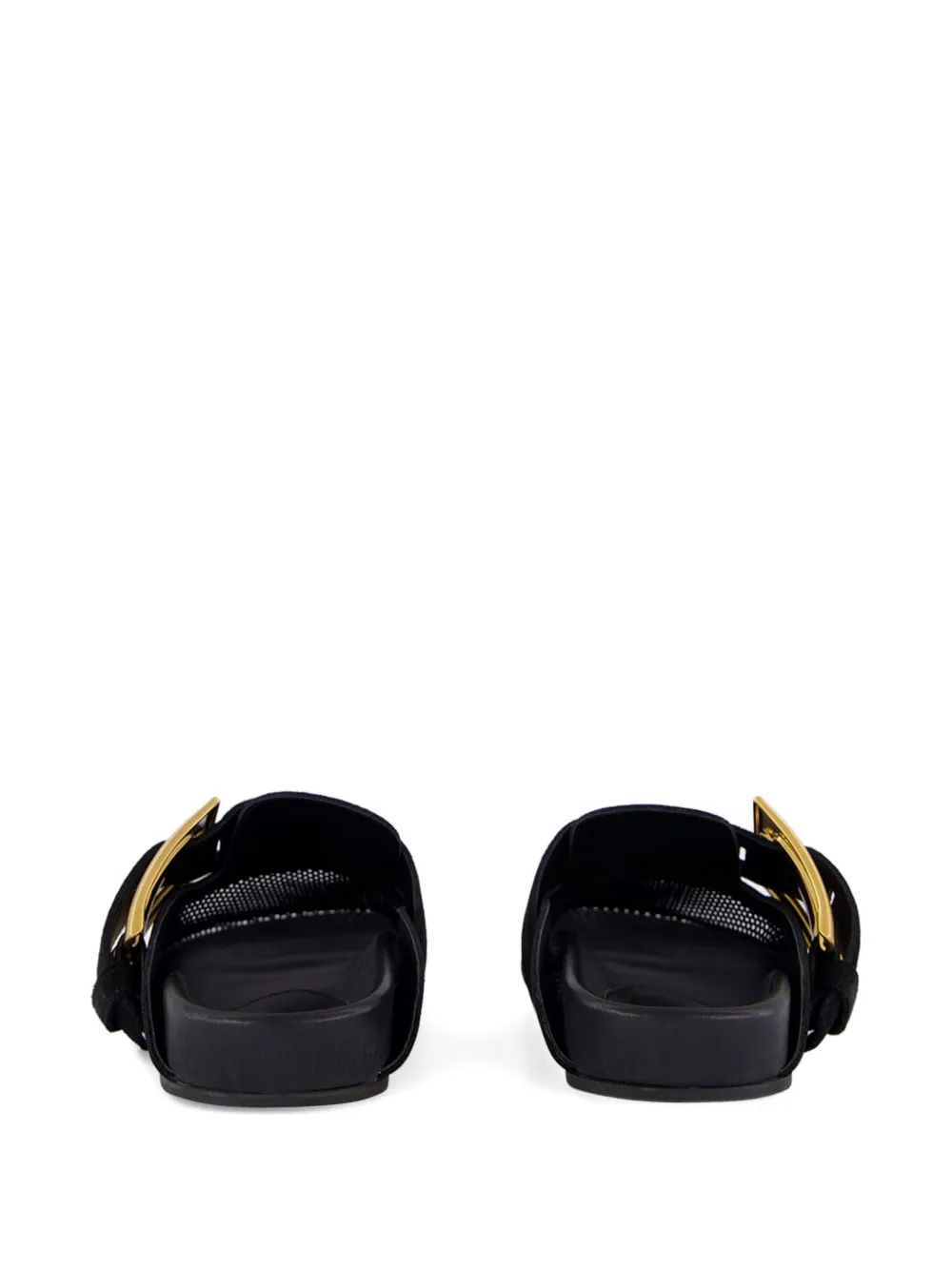 Balmain Anthem flat mules Zwart