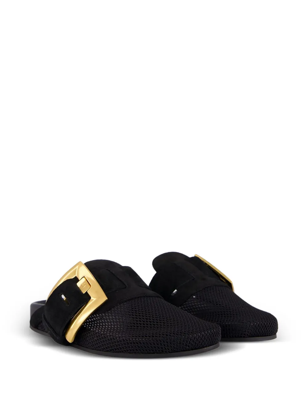  Balmain Anthem Flat Mules - Black 