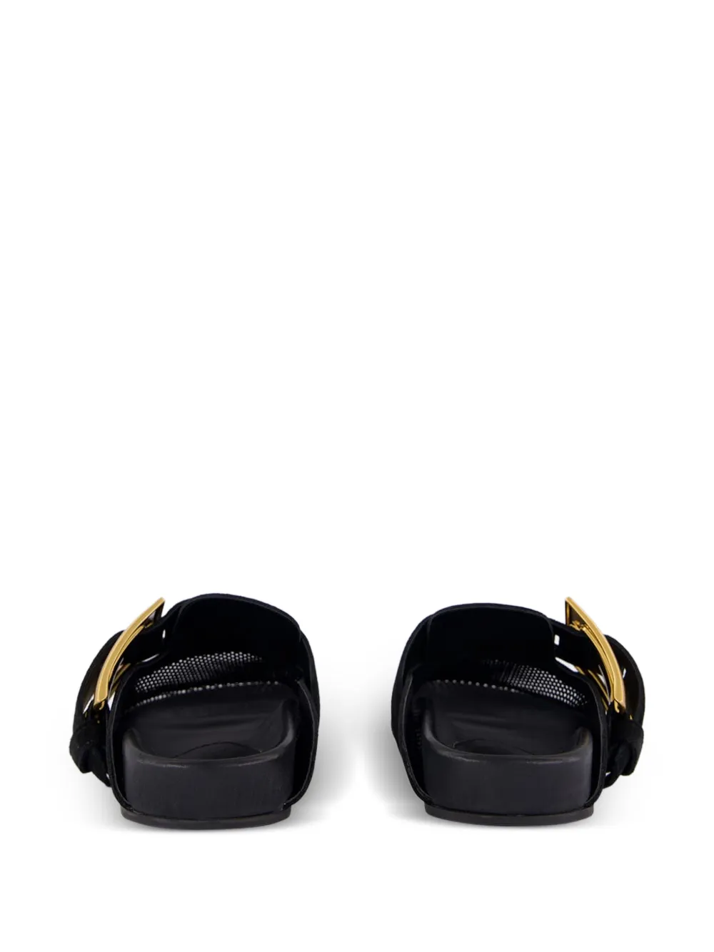  Balmain Anthem Flat Mules - Black 