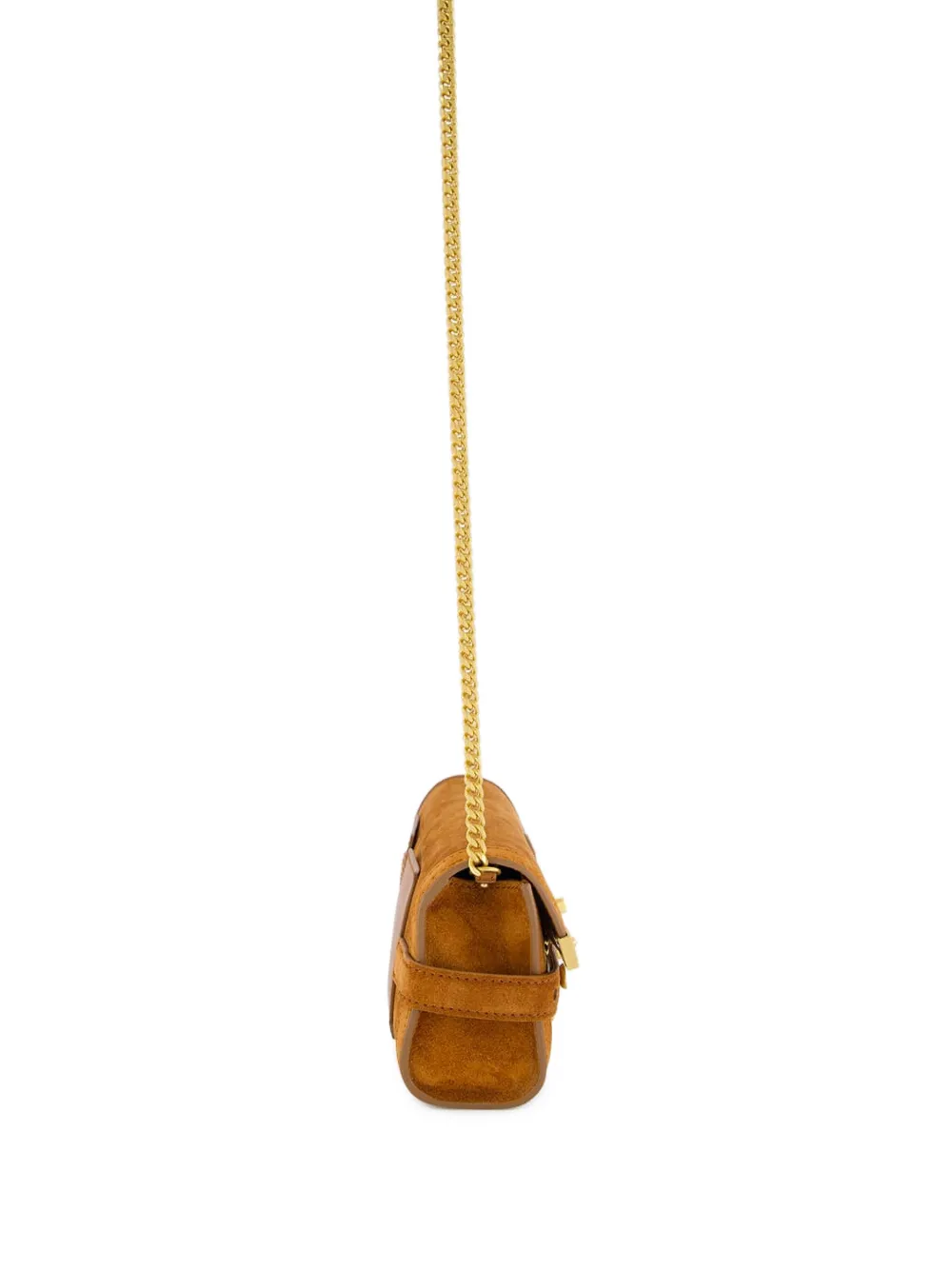 Balmain B-Buzz 23 suède schoudertas Bruin